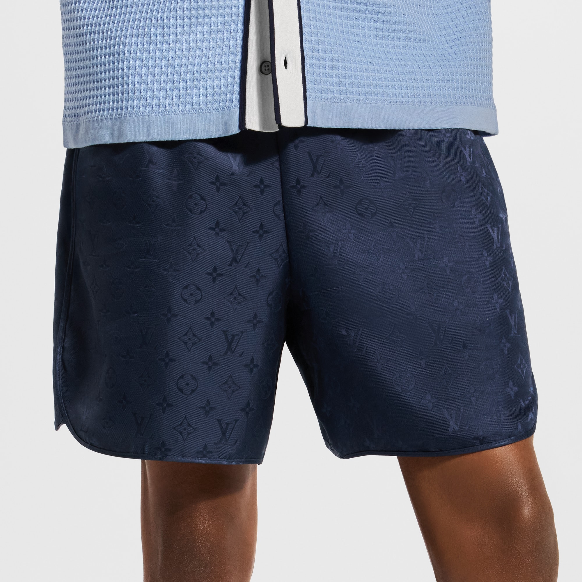Monogram Jacquard Silk Sporty Shorts - Ready-to-Wear | LOUIS VUITTON